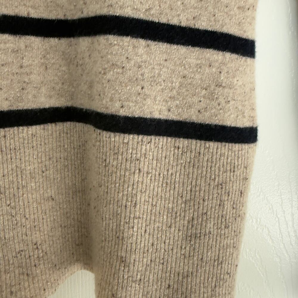 Autumn Cashmere Striped Crewneck Sweater
100% PURE CASHMERE OATMEAL & BLACK · XS - Picture 2 of 6